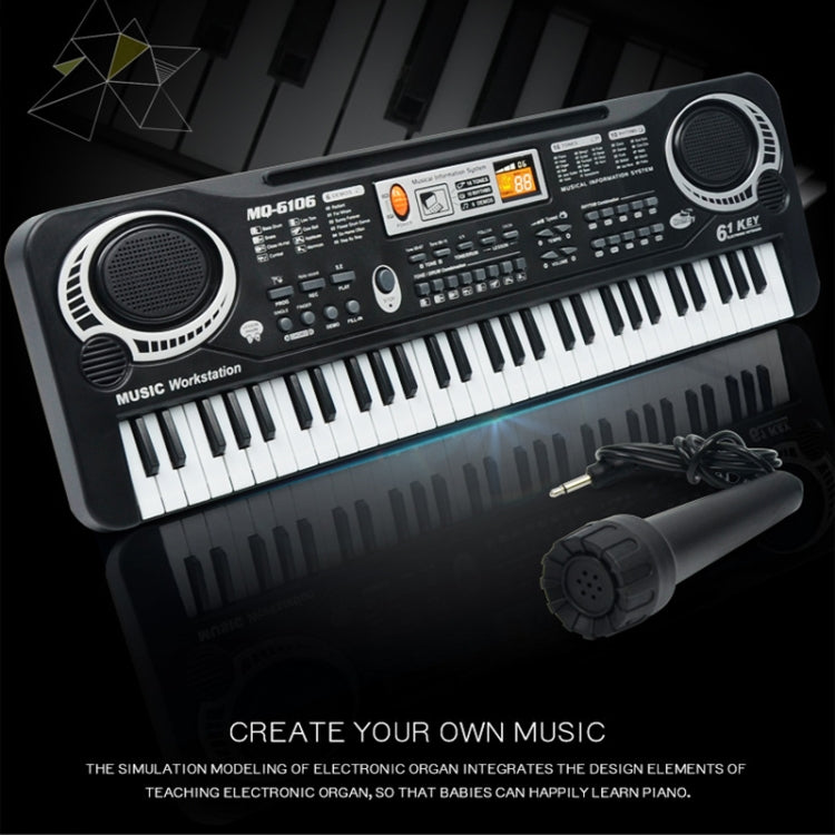 MQ6106 61-Keys Multifunctional Electronic Organ Children Toy with Microphone, Spec: USB Charging - Keyboard Instruments by PMC Jewellery | Online Shopping South Africa | PMC Jewellery