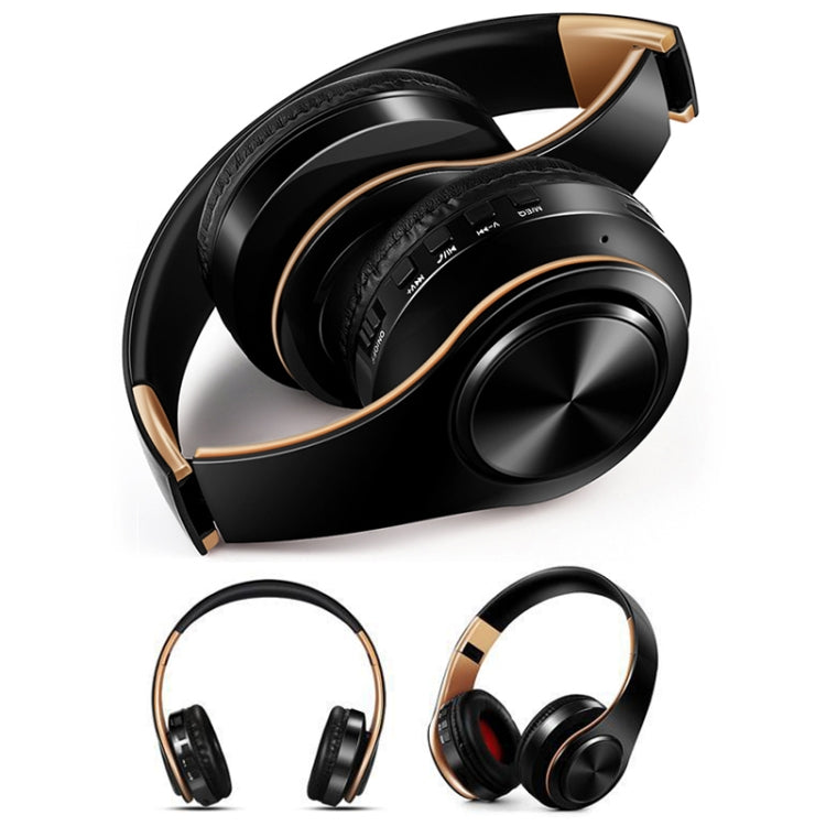 LPT660 Bluetooth Wireless Headset HIFI Stereo Sports Headphones(Black+Gold) - Headset & Headphone by PMC Jewellery | Online Shopping South Africa | PMC Jewellery