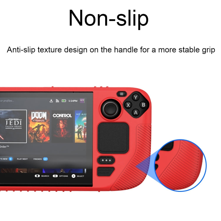 For Steam Deck V3 Non-slip Silicone Protective Case for Pocket Consoles(Green) - Cover Case by PMC TechLife | Online Shopping South Africa | PMC TechLife | Buy Now Pay Later Mobicred