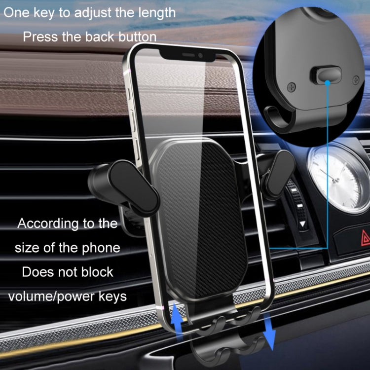 Car Air Outlet Upside-down Hook Strong Mobile Phone Holder(High-grade Black) - Car Holders by PMC TechLife | Online Shopping South Africa | PMC TechLife