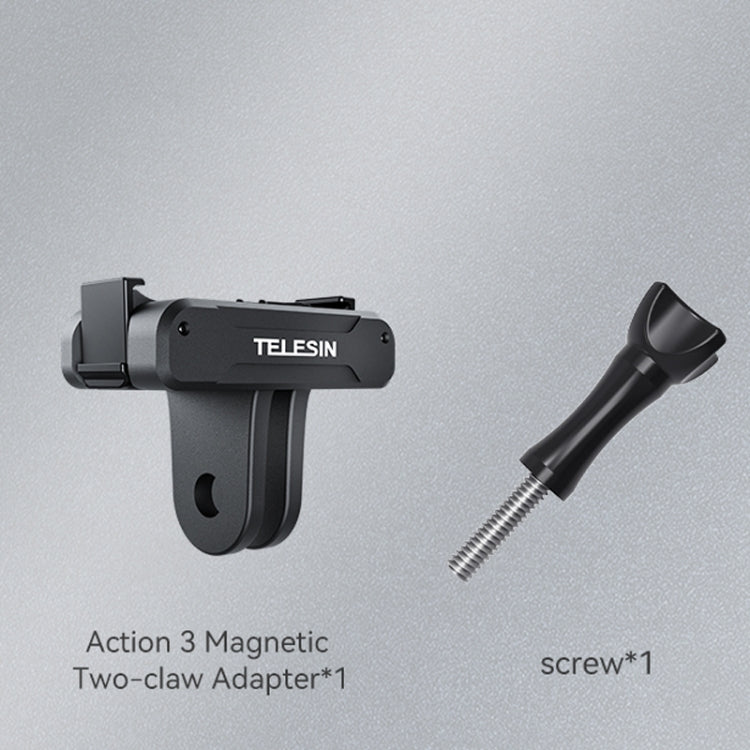 For DJI OSMO Action 3 TELESIN Magnetic Two Claw Adapter Action Camera Accessories -  by TELESIN | Online Shopping South Africa | PMC Jewellery