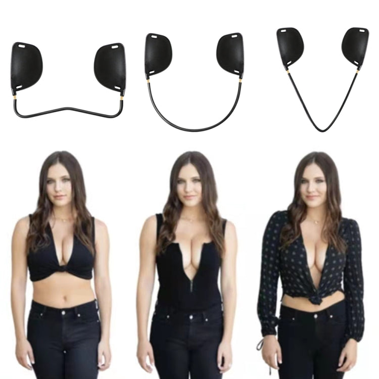 XD00001 Molding Silicone Nipple Sticker Frontless Bra Adjustable Anti-sag Push-up Bra Kit(U-type Black) - Nubra by PMC Jewellery | Online Shopping South Africa | PMC Jewellery