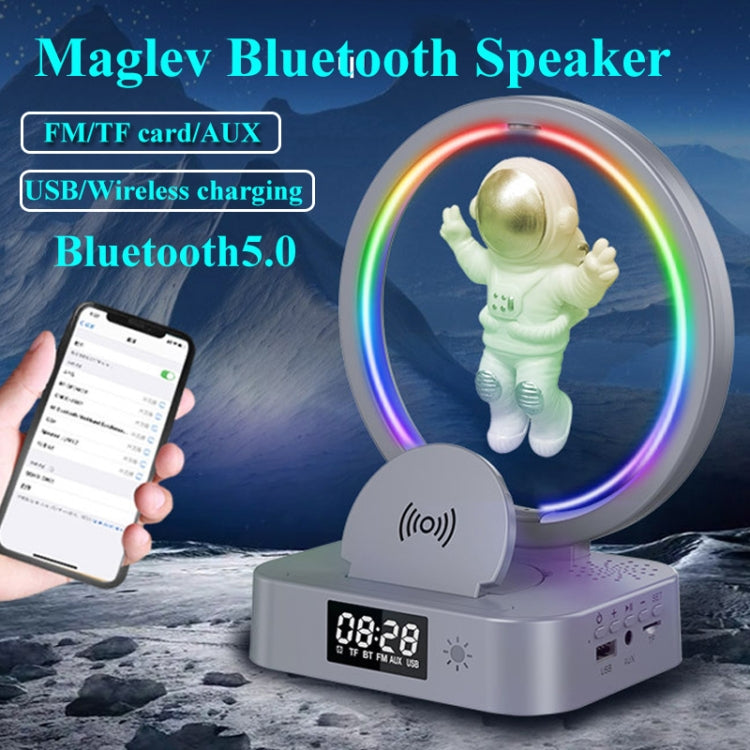 Y-558 Magnetic Levitation Astronaut TWS Bluetooth Speaker With RGB Light,Style: Silver Basic - Desktop Speaker by PMC TechLife | Online Shopping South Africa | PMC TechLife
