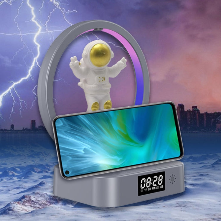 Y-558 Magnetic Levitation Astronaut TWS Bluetooth Speaker With RGB Light,Style: Silver Wireless Charging - Desktop Speaker by PMC TechLife | Online Shopping South Africa | PMC TechLife