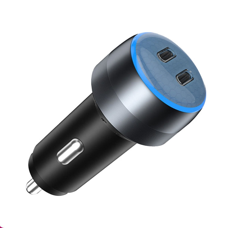 IBD355-2C Dual PD Smart Car Phone Charger With LED Light, Spec: PD45W+PD45W - Car Charger by PMC Jewellery | Online Shopping South Africa | PMC Jewellery