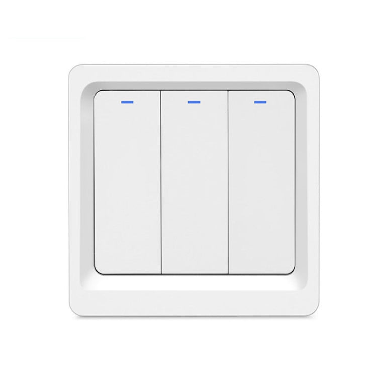 Tuya ZigBee Smart Single-fire Zero-fire Sharing Switch Phone Control Voice Panel EU Plug, Spec: 3 Buttons - Smart Switch by PMC TechLife | Online Shopping South Africa | PMC TechLife
