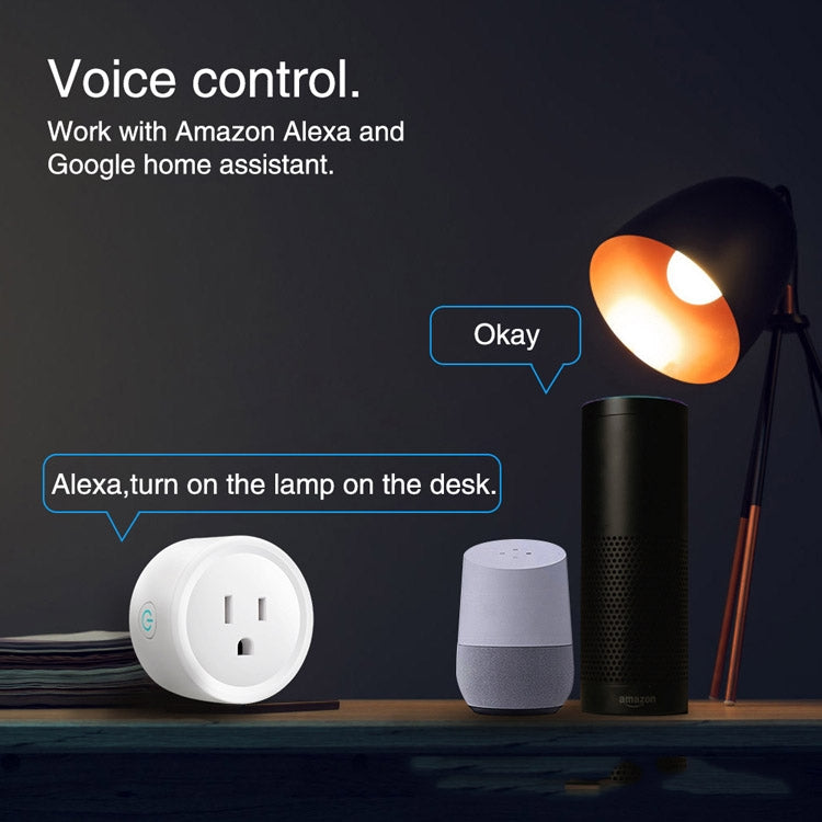 Tuya Smart App Wifi Smart Socket Phone Remote Timing Voice Switch Supports Alexa US Plug, Style: 16A Power Model - Smart Socket by PMC TechLife | Online Shopping South Africa | PMC TechLife
