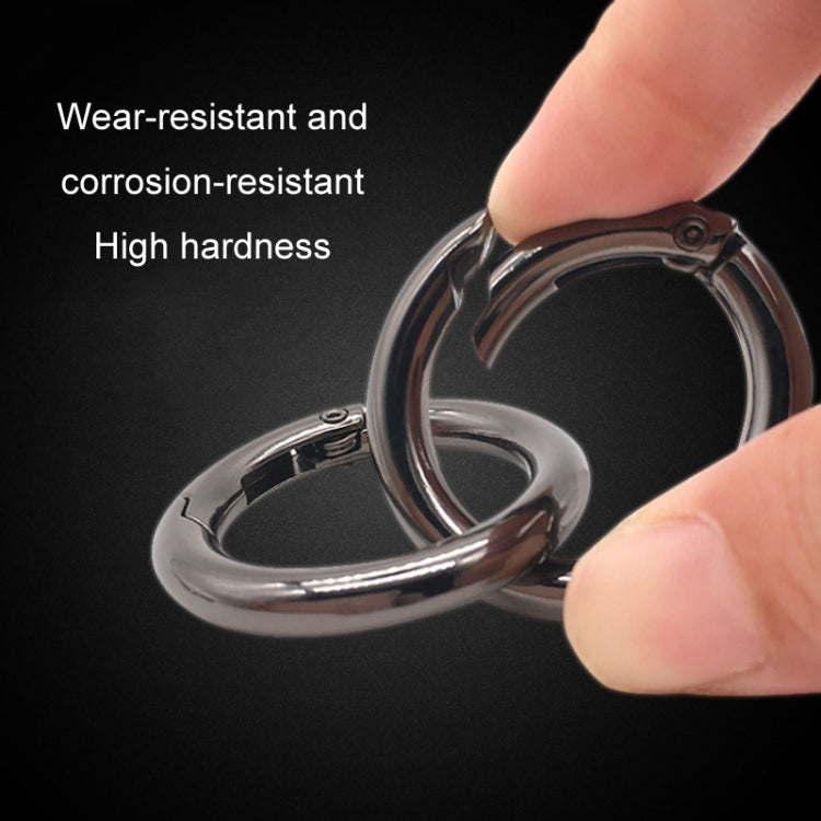 20pcs Zinc Alloy Spring Ring Metal Open Bag Webbing Keychain, Specification: 6 Points Light Gold - free shipping - PMC TechLife - Order now!