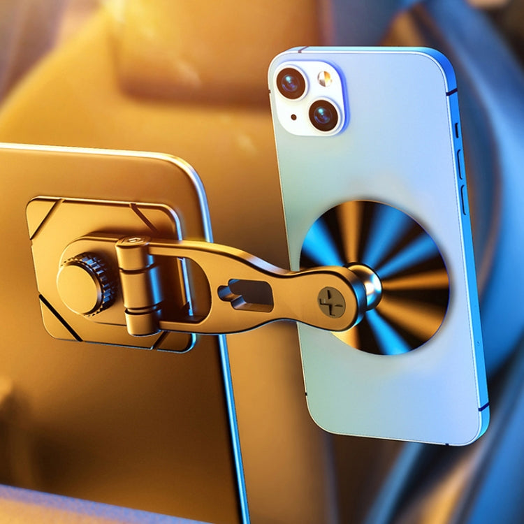 D29 Metal Car Phone Holder Floating Screen Folding Magnetic Phone Holder(Black) - free shipping - PMC TechLife - Order now!
