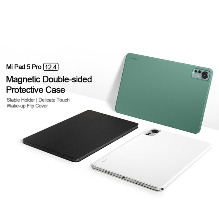 Original Xiaomi Pad 5 Pro 12.4 Magnetic Double Side Protective Case Dormant Leather Case(Green) - Mi Pad 5 Pro 12.4 Case by Xiaomi | Online Shopping South Africa | PMC Jewellery