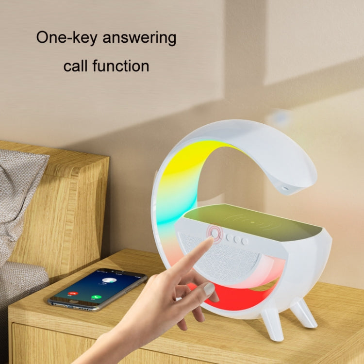 DH001 Smart Wireless Charging Ambient Light Bluetooth Speaker(White) - Desktop Speaker by PMC TechLife | Online Shopping South Africa | PMC TechLife