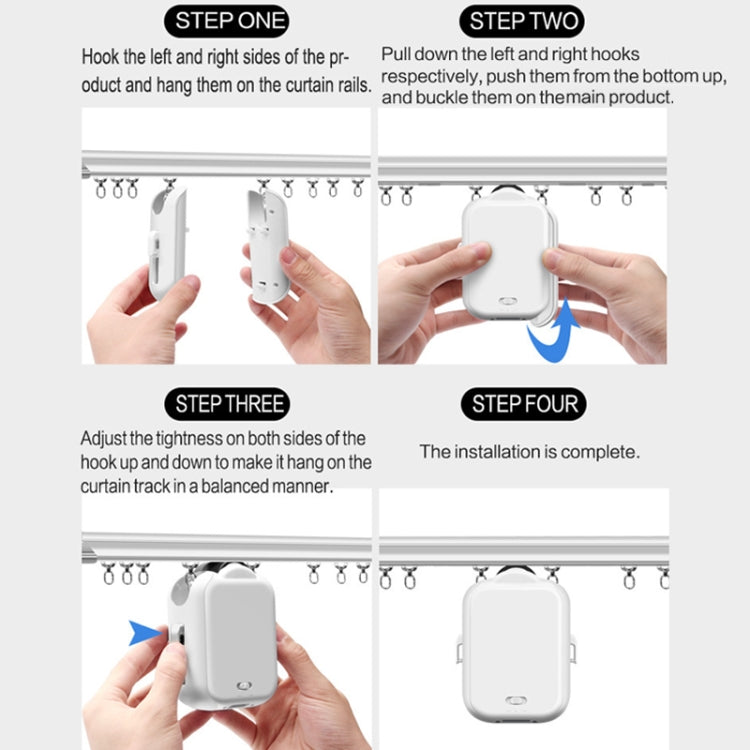 X101 Smart Home Automatic Curtain Machine With RC, Style: Track Model Single Host - Home Automation Modules by PMC TechLife | Online Shopping South Africa | PMC TechLife