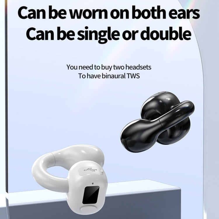 M10 IPX5 Waterproof Ear Clip Bluetooth Earphones, Style: Doble Black - Bluetooth Earphone by PMC TechLife | Online Shopping South Africa | PMC TechLife