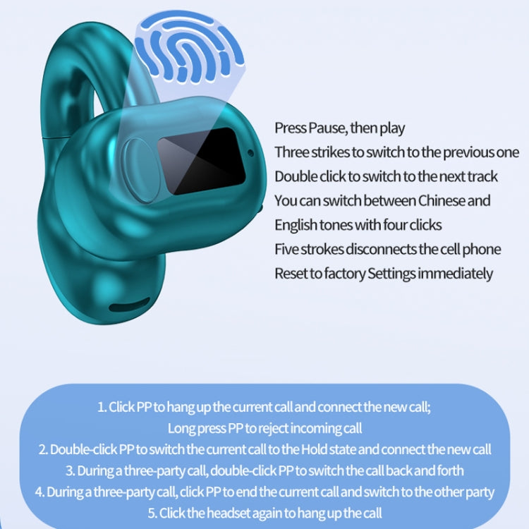 M10 IPX5 Waterproof Ear Clip Bluetooth Earphones, Style: Doble Pink - Bluetooth Earphone by PMC TechLife | Online Shopping South Africa | PMC TechLife