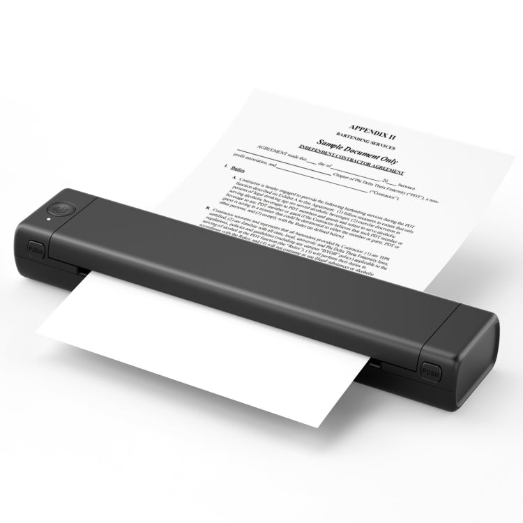 M08F Bluetooth Wireless Handheld Portable Thermal Printer(Black A4 Version) - Printer by PMC TechLife | Online Shopping South Africa | PMC TechLife
