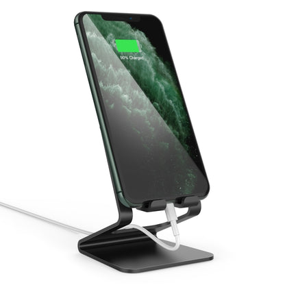 AhaStyle ST02 Mobile Phone Aluminum Alloy Fixed Bracket Storage Charging Base(Black) - Desktop Holder by AhaStyle | Online Shopping South Africa | PMC Jewellery