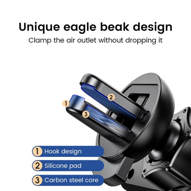 S03 Vehicle Air Outlet Gravity Navigation Mobile Phone Holder, Color: White Eagle Mouth - Car Holders by PMC TechLife | Online Shopping South Africa | PMC TechLife