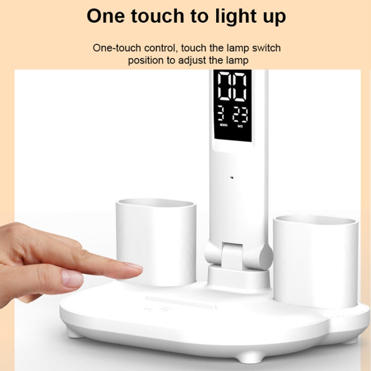 LED Intelligent Digital Display Foldable Desk Lamp, Style: Double Head Charging 3200mAh - Desk Lamps by PMC TechLife | Online Shopping South Africa | PMC TechLife | Buy Now Pay Later Mobicred
