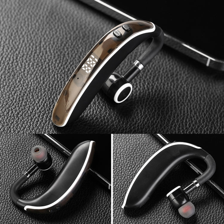 GL20 Digital Single-ear Rotating Universal Bluetooth Earphone(Black White) - Bluetooth Earphone by PMC TechLife | Online Shopping South Africa | PMC TechLife