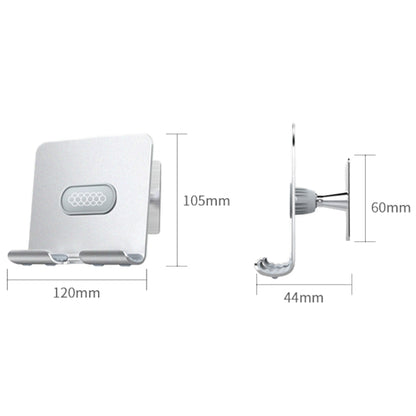 B87 Punch-free Tablet PC Aluminum Alloy Bracket Bathroom Kitchen Adhesive Wall Phone Holder(Silver Gray) - Hand-Sticking Bracket by PMC Jewellery | Online Shopping South Africa | PMC Jewellery