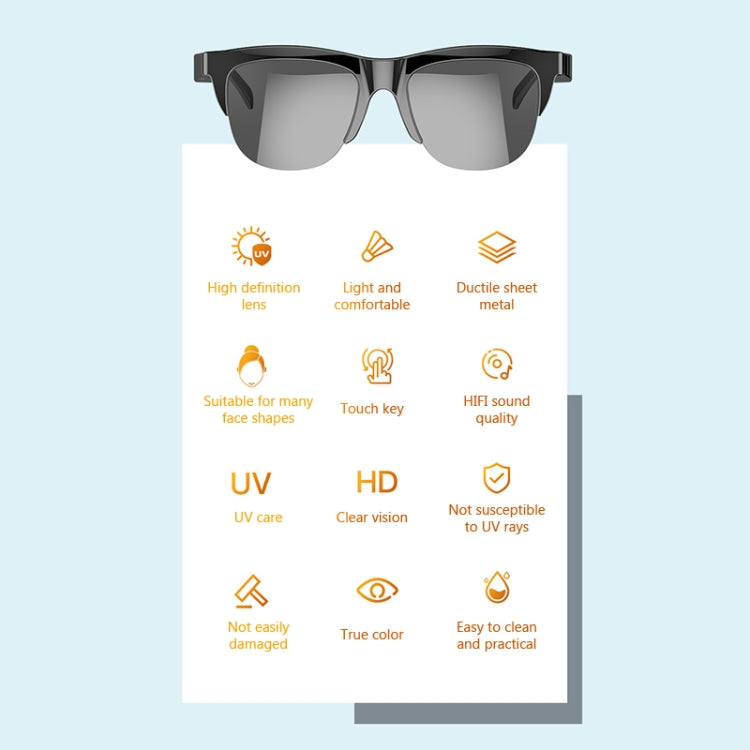 F06 Universal Style Bluetooth 5.3 Smart Sunglasses Wireless Headset Anti-Strong Light Anti-Polarized Sunglasses - Bluetooth Earphone by PMC TechLife | Online Shopping South Africa | PMC TechLife