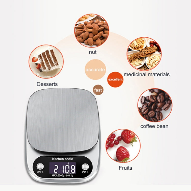 Small Multifunctional Kitchen High Precision Electronic Scale LCD Digital Display Food Scale, Model: 5kg/ 0.1g - Kitchen Scales by PMC Jewellery | Online Shopping South Africa | PMC Jewellery