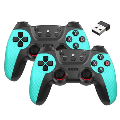 KM-029   2.4G One for Two Doubles Wireless Controller Support PC / Linux / Android / TVbox(Mint Green) - Gamepads by PMC Jewellery | Online Shopping South Africa | PMC Jewellery