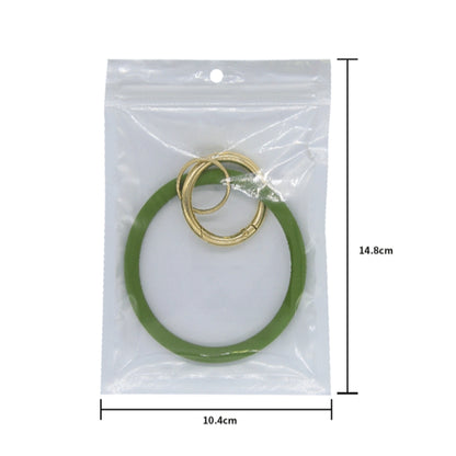 SiB005 Large Round Silicone Bracelet Keychain Outdoor Sports Silicone Bracelet(Mori Green) - Bracelets by PMC Jewellery | Online Shopping South Africa | PMC Jewellery