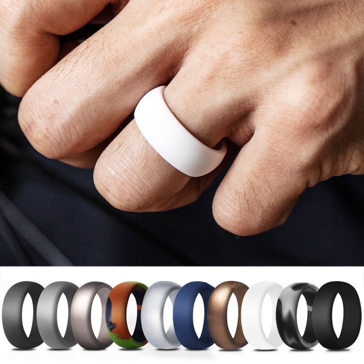 SiR013 8.7mm Curved Outdoor Sports Silicone Ring, Size: No.11(Dark Gray) - Rings by PMC Jewellery | Online Shopping South Africa | PMC Jewellery