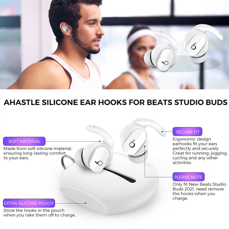 For Beats Studio Buds AhaStyle PT172 Earphone Silicone Ear Caps, Style: Earcap (White) - Anti-dust & Ear Caps by AhaStyle | Online Shopping South Africa | PMC Jewellery