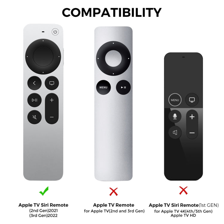 For Apple TV Siri Remote 2/3 AhaStyle PT165 Remote Controller Silicone Protective Case(Black) - Remote Control Covers by AhaStyle | Online Shopping South Africa | PMC TechLife | Buy Now Pay Later Mobicred