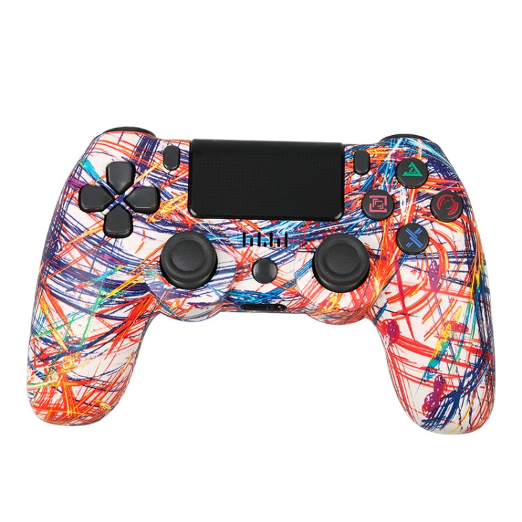 For PS4 Wireless Bluetooth Game Controller With Light Strip Dual Vibration Game Handle(Line) - Gamepads by PMC Jewellery | Online Shopping South Africa | PMC Jewellery