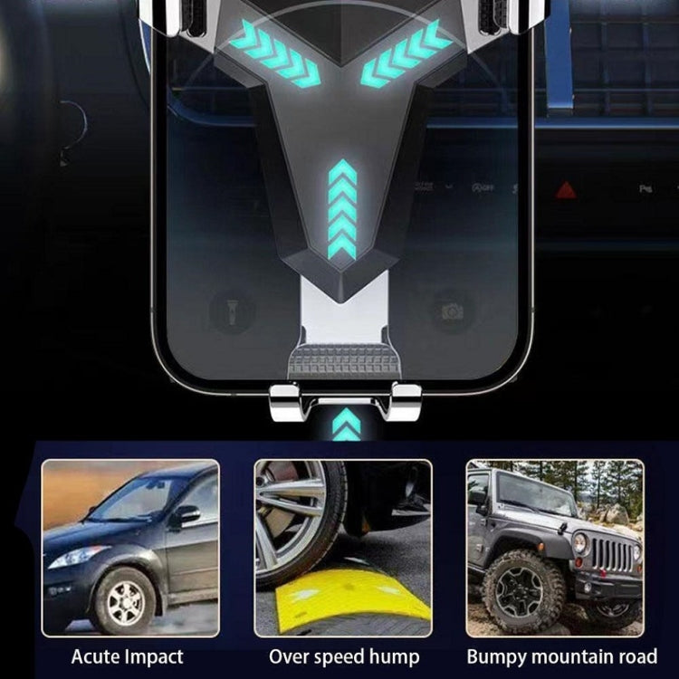Gravity Navigation Car Air Outlet Triangular Mobile Phone Holder(Silver) - Car Holders by PMC TechLife | Online Shopping South Africa | PMC TechLife