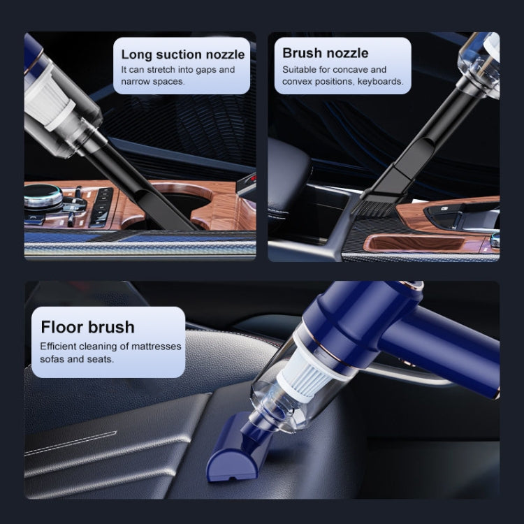 SUITU  ST-6638 Car Wireless Vacuum Cleaner Suction and Blower Integrated With Light ,Spec: Top Version Type-C - Vacuum Cleaner by SUITU | Online Shopping South Africa | PMC TechLife | Buy Now Pay Later Mobicred