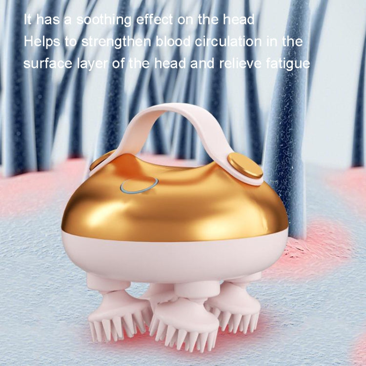 MAH02 Smart Head Massage Wireless Kneading Massager(Gold) - Massage & Relaxation by PMC TechLife | Online Shopping South Africa | PMC TechLife