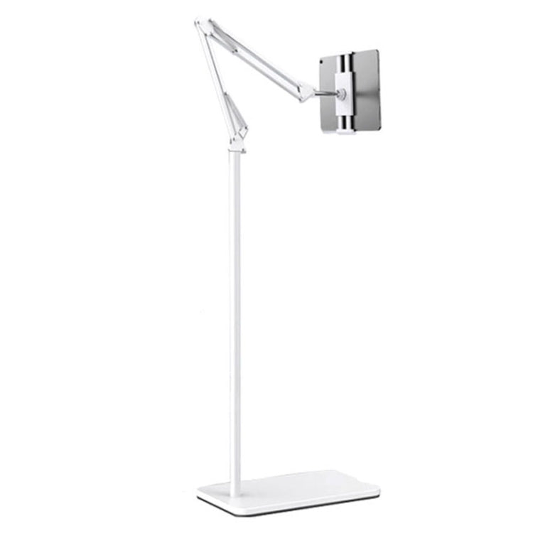 155cm Mobile Phone Tablet Live Broadcast Bedside Lifting Bracket Cantilever Floor Stand (White) - Lazy Bracket by PMC TechLife | Online Shopping South Africa | PMC TechLife