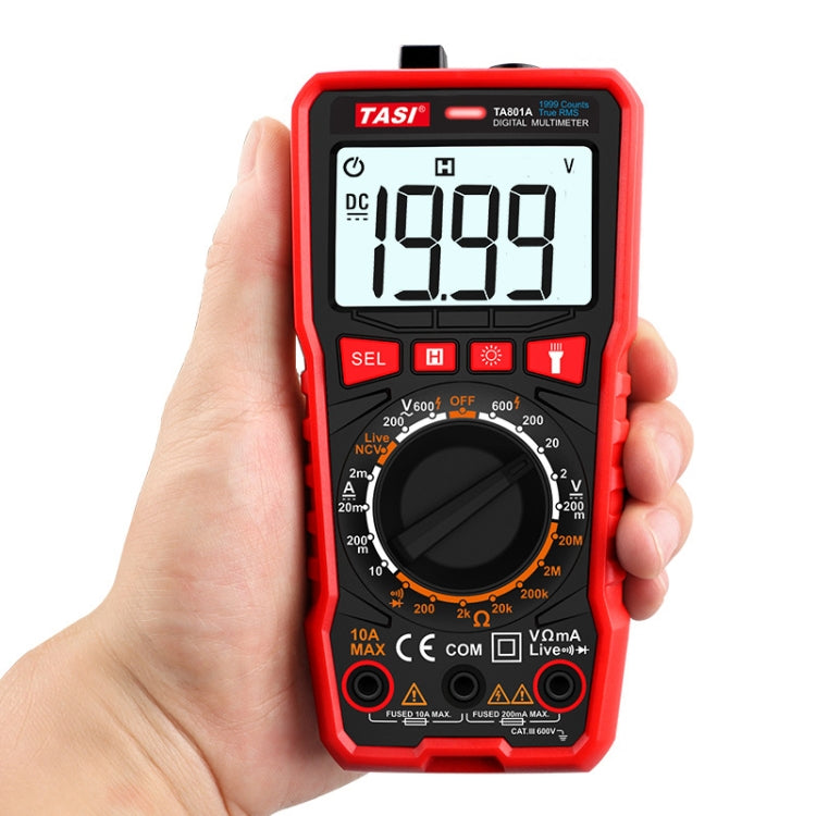 TASI TA801A Digital Multimeter Fully Automatic Multifunctional Digital Current Meter(Manual Model, Without Capacitor Measurement) - Digital Multimeter by TASI | Online Shopping South Africa | PMC Jewellery | Buy Now Pay Later Mobicred