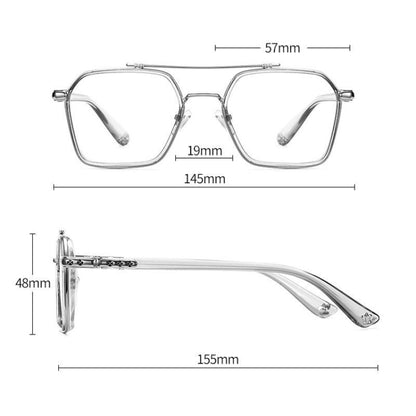 A5 Double Beam Polarized Color Changing Myopic Glasses, Lens: -600 Degrees Gray Change Grey(Black Gold Frame) - Plain Glass Spectacles by PMC Jewellery | Online Shopping South Africa | PMC Jewellery | Buy Now Pay Later Mobicred