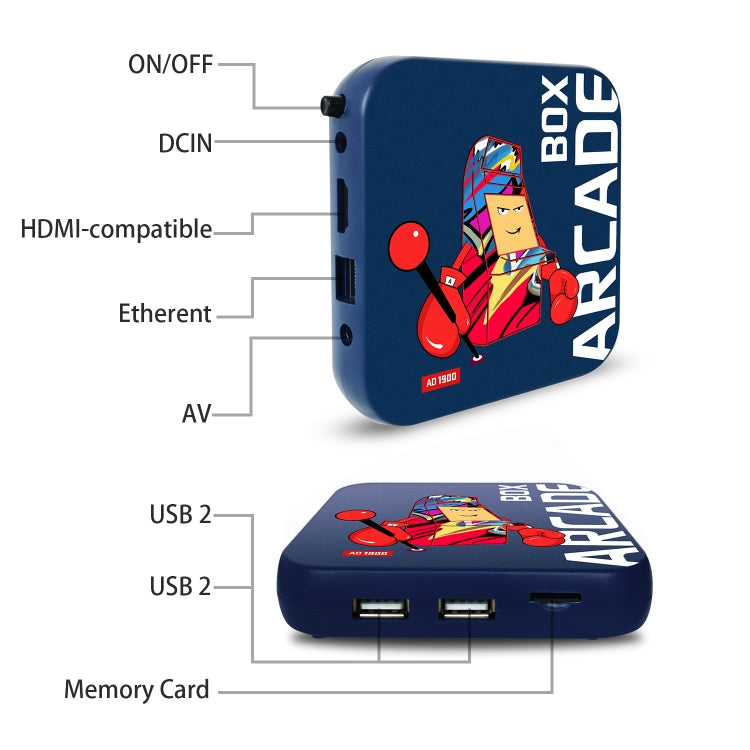 Arcade Box 64G Wired Video Game Machine Box 4K HD Display For PS1/PSP/N64/DC, US Plug - free shipping - PMC TechLife - Order now!