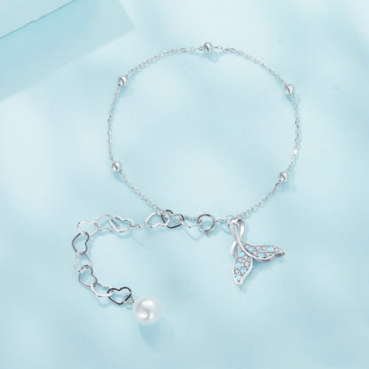 S925 Sterling Silver Blue Symphony Mermaid Bracelets(SCB257) - Bracelets by PMC Jewellery | Online Shopping South Africa | PMC Jewellery