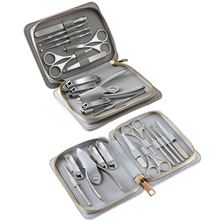 12 in 1 Stainless Steel Nail Trimming and Polishing Tool Set, Style: Square Head - Nail Clipper by PMC Jewellery | Online Shopping South Africa | PMC Jewellery