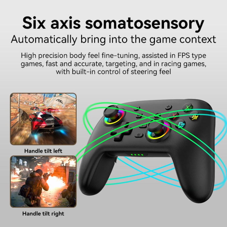 Wireless Bluetooth Somatosensory Vibration Gamepad for Nintendo Switch/Switch PRO, Color: Black - Gamepads by PMC Jewellery | Online Shopping South Africa | PMC Jewellery