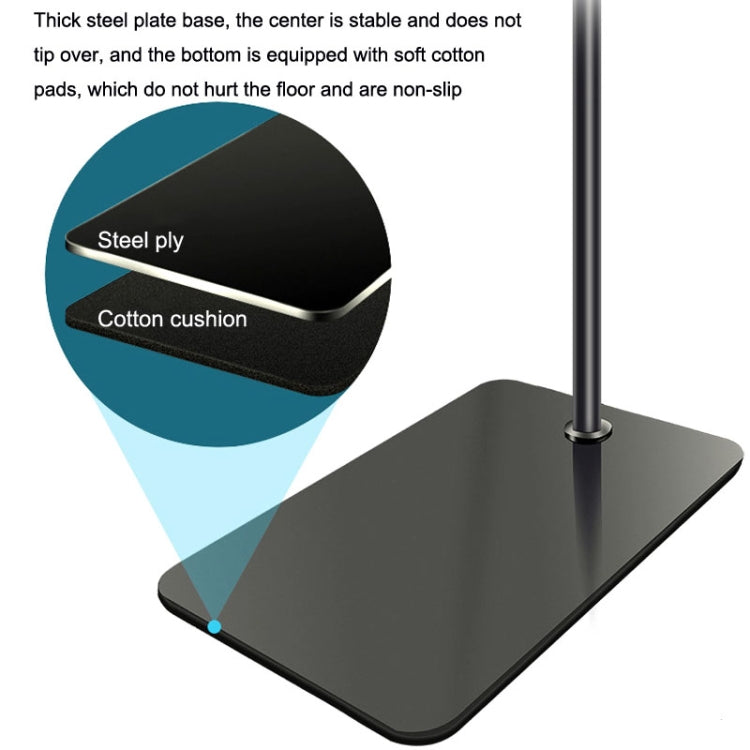 175cm Mobile Phone Tablet Live Broadcast Bedside Lifting Bracket Cantilever Floor Model (Black) - Lazy Bracket by PMC TechLife | Online Shopping South Africa | PMC TechLife