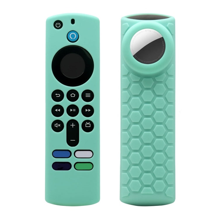 2pcs Remote Control Case For Amazon Fire TV Stick 2021 ALEXA 3rd Gen With Airtag Holder(Mint Green) - Remote Control Covers by PMC TechLife | Online Shopping South Africa | PMC TechLife