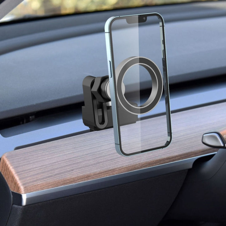For Tesla Model 3/Y Air Vent Magnetic Mobile Phone Holder With Magnetic Ring - Car Holders by PMC Jewellery | Online Shopping South Africa | PMC Jewellery