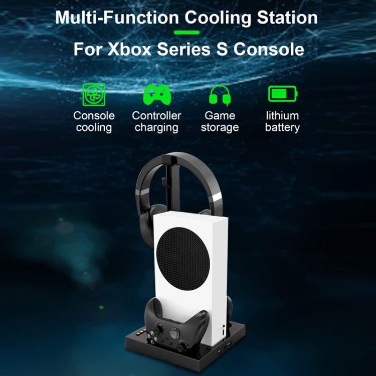 Iplay For Xbox Series S Host Cooling Bracket Handle Charging Base(Black) - Holder by iplay | Online Shopping South Africa | PMC TechLife