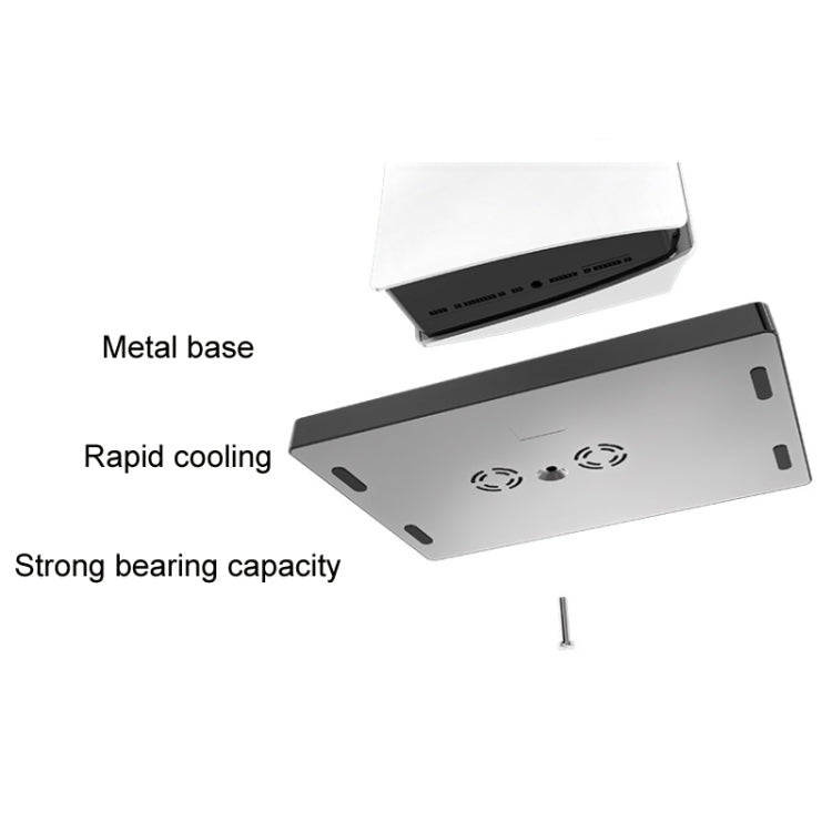 iplay for PS5 Game Console Cooling Fan Base Charging Stand with Disc Holder(Black) - Holder by iplay | Online Shopping South Africa | PMC Jewellery