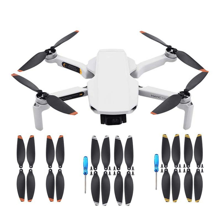For DJI Mavic Mini 4726F Wing Propeller Blade Drone Accessories, Spec: 4pairs Orange Edge - DIY Propeller by PMC TechLife | Online Shopping South Africa | PMC TechLife