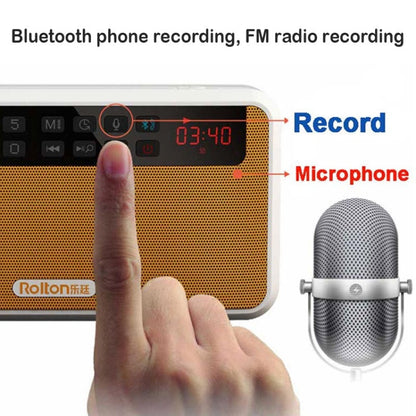 Rolton E500 Bluetooth Speaker 2.1-Channel Built-In Microphone Supports FM Radio(Purple) - Mini Speaker by Rolton | Online Shopping South Africa | PMC Jewellery | Buy Now Pay Later Mobicred