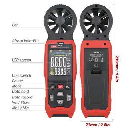 TASI TA642C Portable Digital Wind Speed Meter Air Volume Tester - Tachometers & Anemometer by TASI | Online Shopping South Africa | PMC Jewellery | Buy Now Pay Later Mobicred